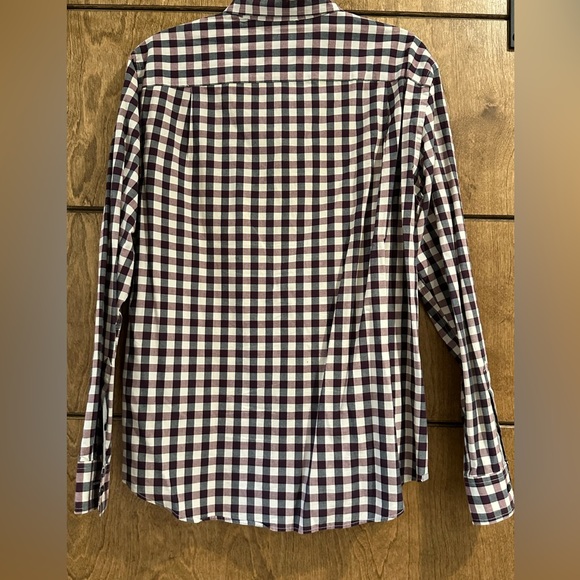 American eagle navy and maroon checkered button down size L - Picture 4 of 4
